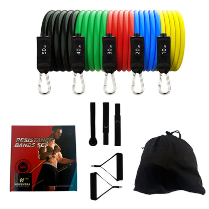 Resistance Bands Set 11 pcs- 150 Lbs Exercises bands, workout and training with handles for men and women